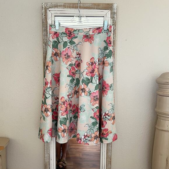 Roz & Ali Floral A-Line Skirt Small - Picture 1 of 6